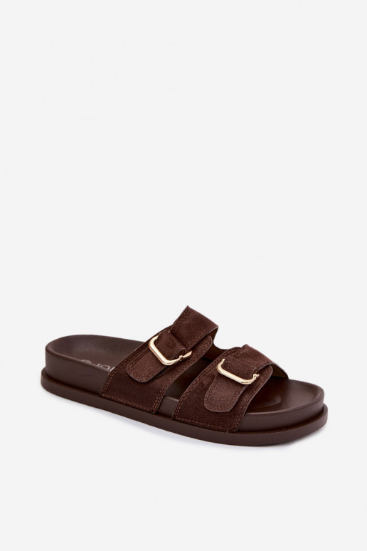 Dámske papuče Ze zlatej farbymi s prackamimi CzekoladoIne Pelorin