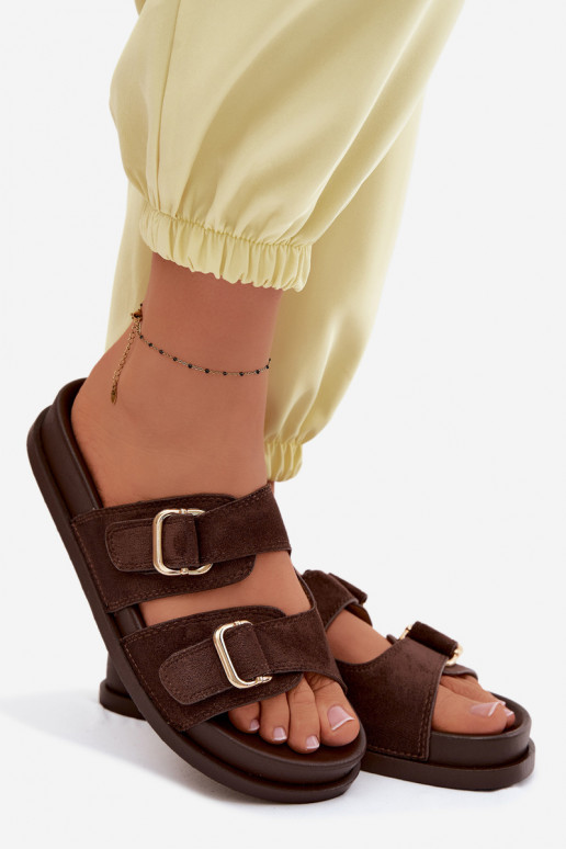 Dámske papuče Ze zlatej farbymi s prackamimi CzekoladoIne Pelorin