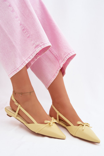Dámske sandáleImitacji Skóry Zapnuté nízkom opätku žltá Jelmera