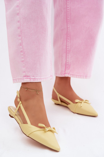 Dámske sandáleImitacji Skóry Zapnuté nízkom opätku žltá Jelmera 2