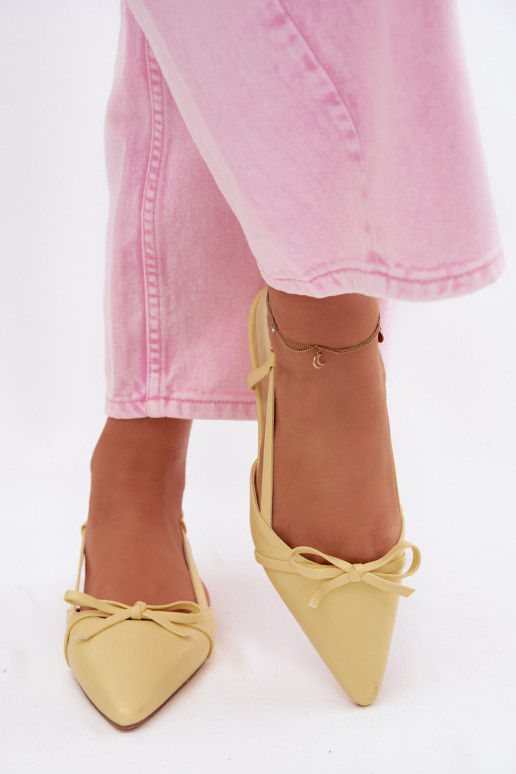 Dámske sandáleImitacji Skóry Zapnuté nízkom opätku žltá Jelmera