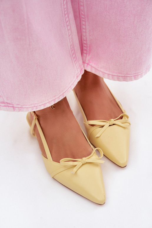 Dámske sandáleImitacji Skóry Zapnuté nízkom opätku žltá Jelmera