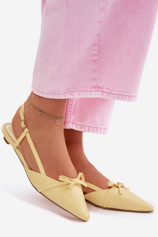 Dámske sandáleImitacji Skóry Zapnuté nízkom opätku žltá Jelmera