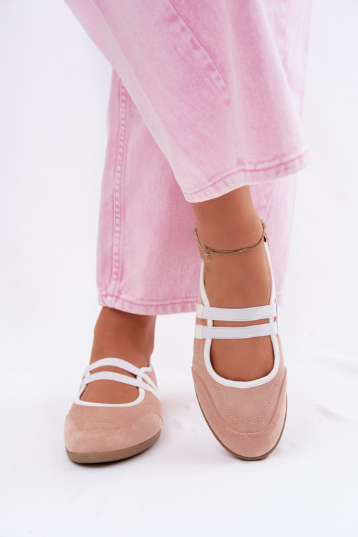 Balerínky Športový štýlElastycznymi Paskami Ružová Donatella