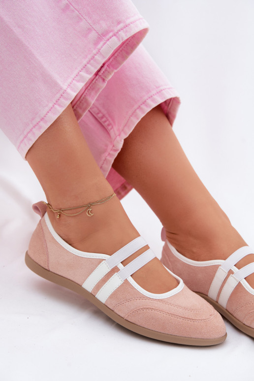Balerínky Športový štýlElastycznymi Paskami Ružová Donatella