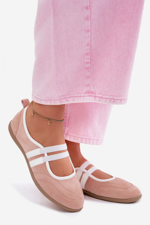 Balerínky Športový štýlElastycznymi Paskami Ružová Donatella