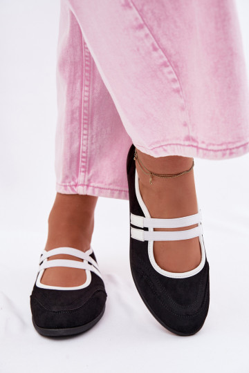 Balerínky Športový štýlElastycznymi Paskami čierna Donatella