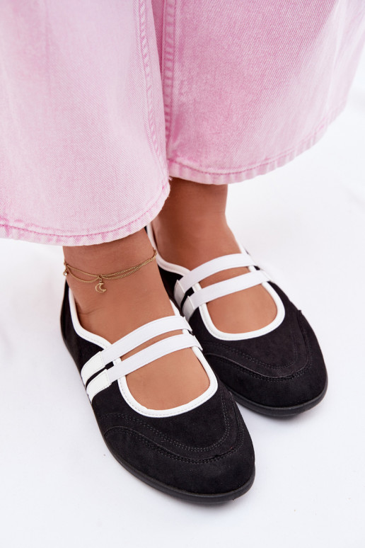 Balerínky Športový štýlElastycznymi Paskami čierna Donatella