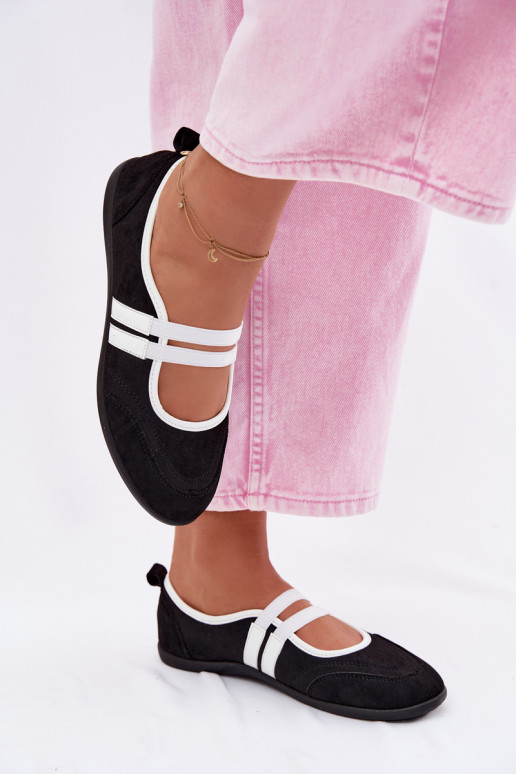 Balerínky Športový štýlElastycznymi Paskami čierna Donatella