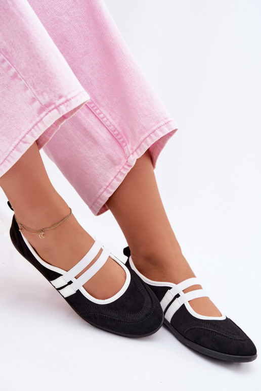 Balerínky Športový štýlElastycznymi Paskami čierna Donatella