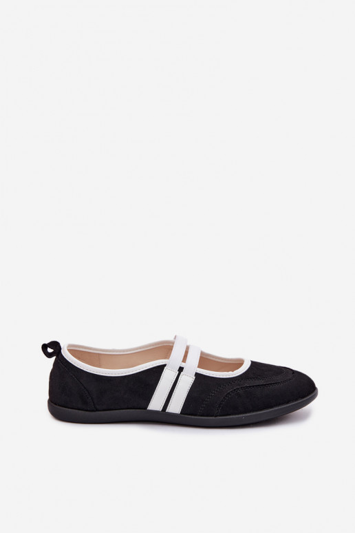 Balerínky Športový štýlElastycznymi Paskami čierna Donatella