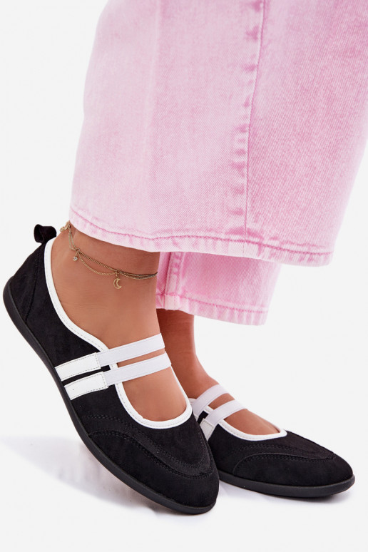 Balerínky Športový štýlElastycznymi Paskami čierna Donatella