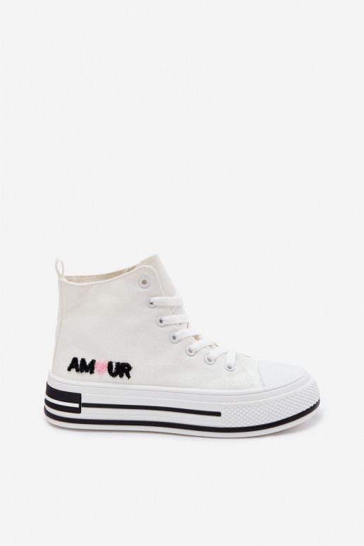 Bežná obuv Vysoká s platformou biela farba Liline