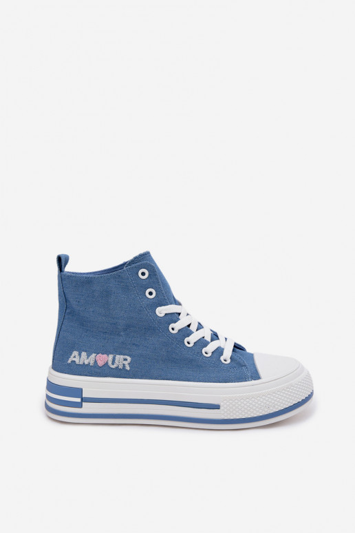 Bežná obuv Vysoká s platformou Modrá Liline