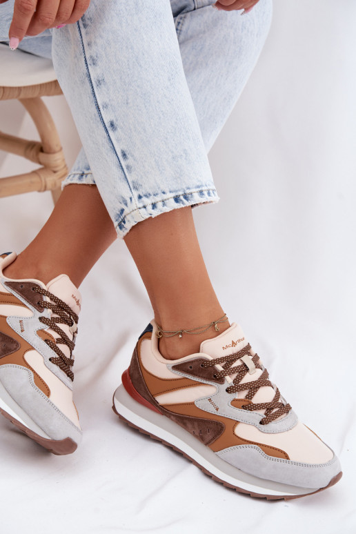 Tenisky model obuvi Dámske zo semišu McArthur MA253IN Hnedá farba