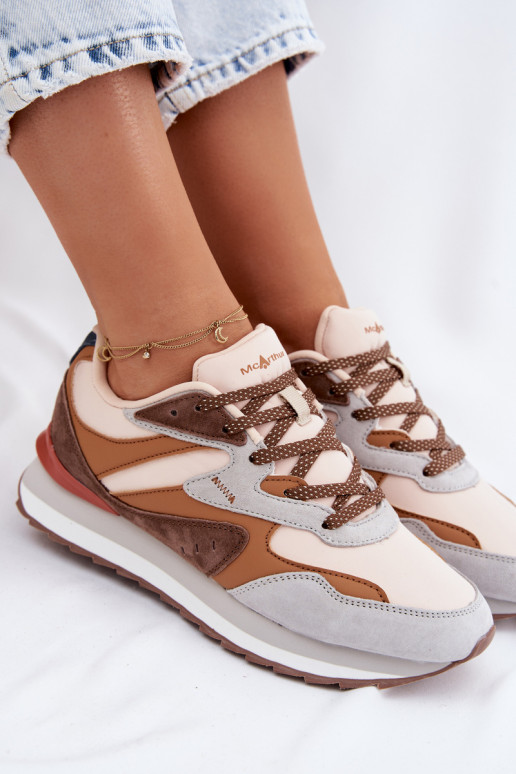 Tenisky model obuvi Dámske zo semišu McArthur MA253IN Hnedá farba