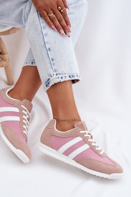 zo semišu Tenisky model obuvi tenisky Dámske McArthur MA258IN Ružová