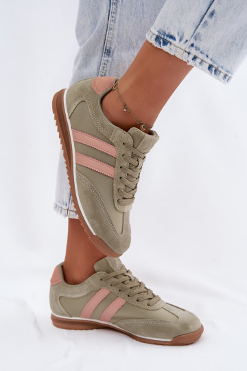 zo semišu Tenisky model obuvi tenisky Dámske McArthur MA258IN zelená farba