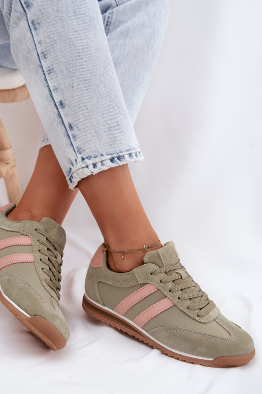 zo semišu Tenisky model obuvi tenisky Dámske McArthur MA258IN zelená farba