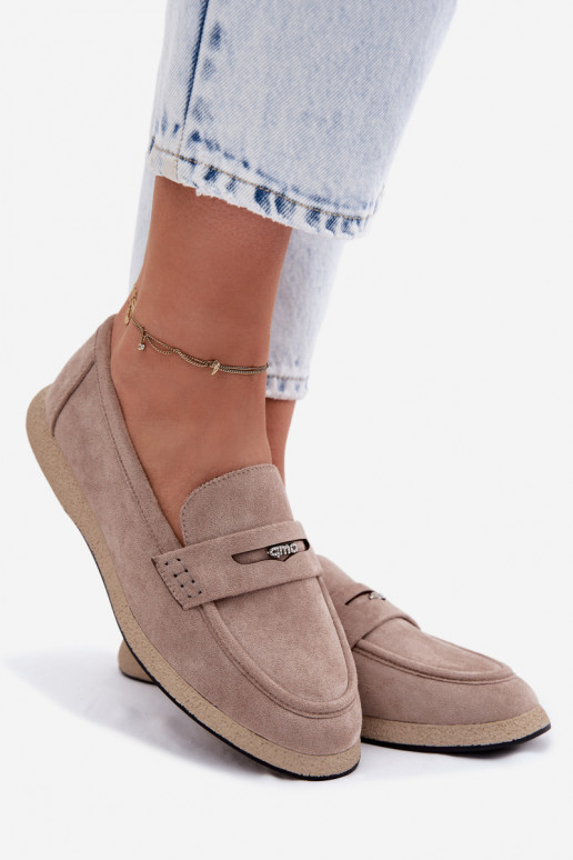 dámske mokasínyImitacji zo semišuu Vinceza 62273 béžová