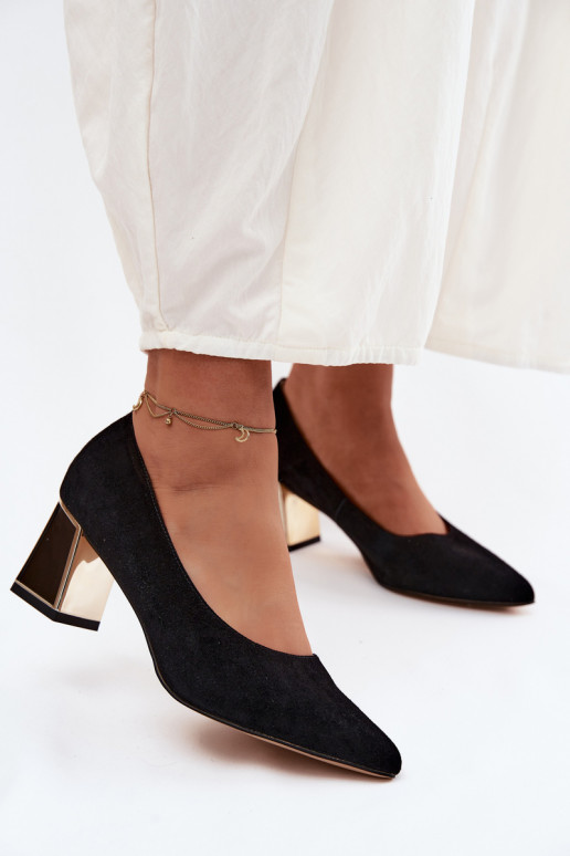 TopánkyZapnutéturalnego zo semišuu s podpätkami Vinceza 66921 čierna