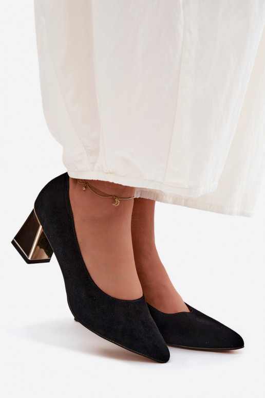 TopánkyZapnutéturalnego zo semišuu s podpätkami Vinceza 66921 čierna