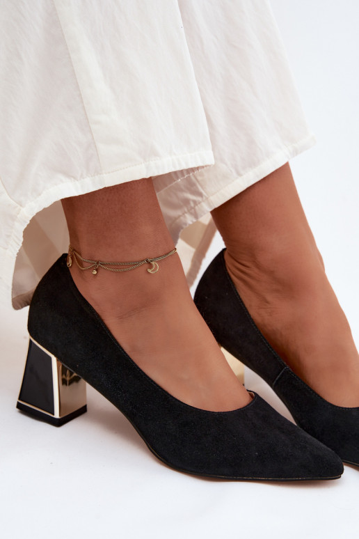 TopánkyZapnutéturalnego zo semišuu s podpätkami Vinceza 66921 čierna