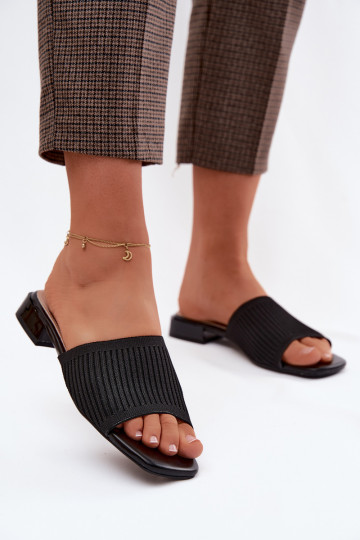 materiál Dámske papuče so širokými podpätkami čierna Belissea 2