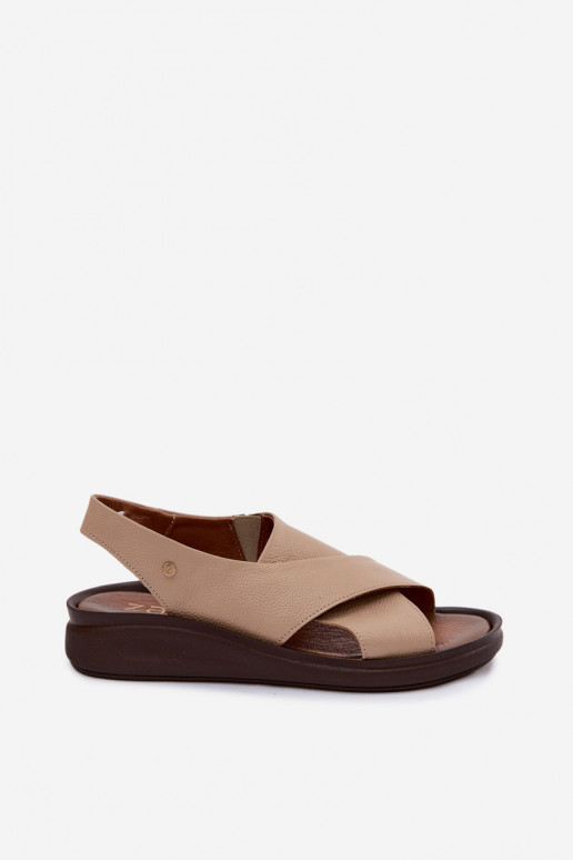 Dámske sandále Zazoo 40392 v cappuccino farbe