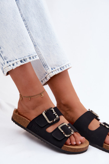 Dámske papuče s prackami Lee Cooper LCIN-26-35-4450L čierna