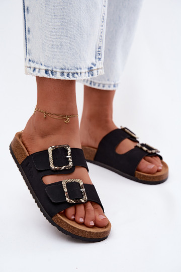 Dámske papuče s prackami Lee Cooper LCIN-26-35-4450L čierna 2