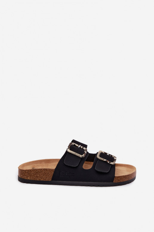 Dámske papuče s prackami Lee Cooper LCIN-26-35-4450L čierna