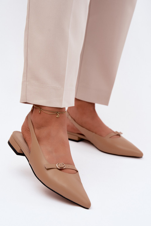 Dámske sandále so širokými podpätkami Máciejka K7449-04 béžová