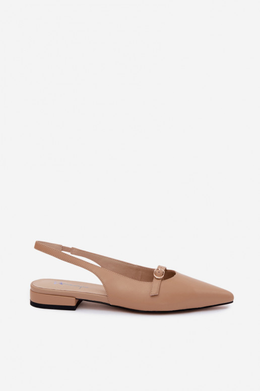 Dámske sandále so širokými podpätkami Máciejka K7449-04 béžová