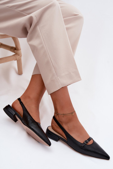 Dámske sandále so širokými podpätkami Máciejka K7449-01 čierna