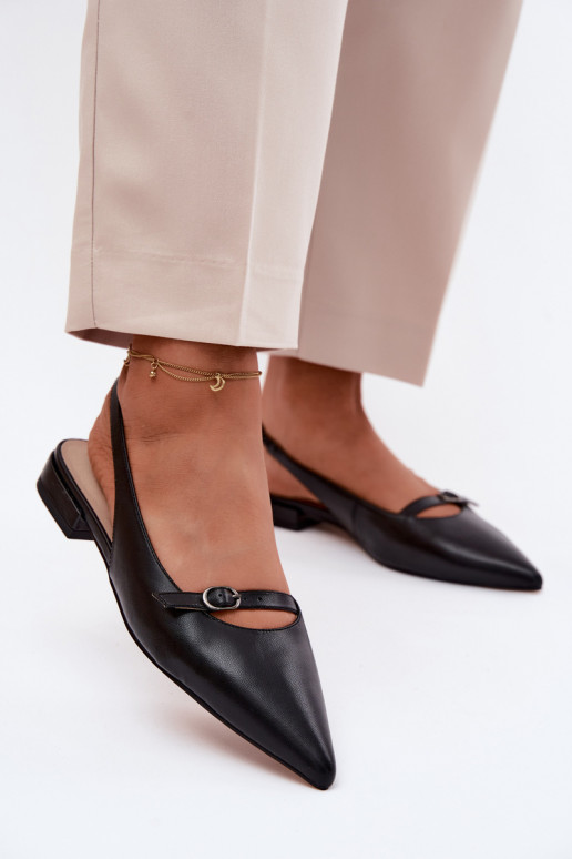 Dámske sandále so širokými podpätkami Máciejka K7449-01 čierna