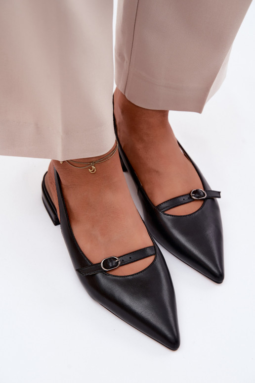 Dámske sandále so širokými podpätkami Máciejka K7449-01 čierna