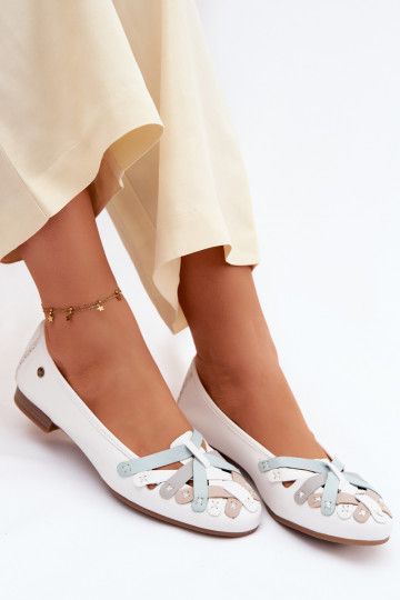 Balerínky Máciejka P7542-11 biela farba