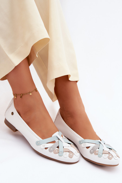 Balerínky Máciejka P7542-11 biela farba