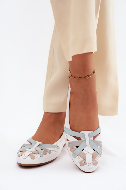 Balerínky Máciejka P7542-11 biela farba