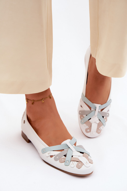 Balerínky Máciejka P7542-11 biela farba