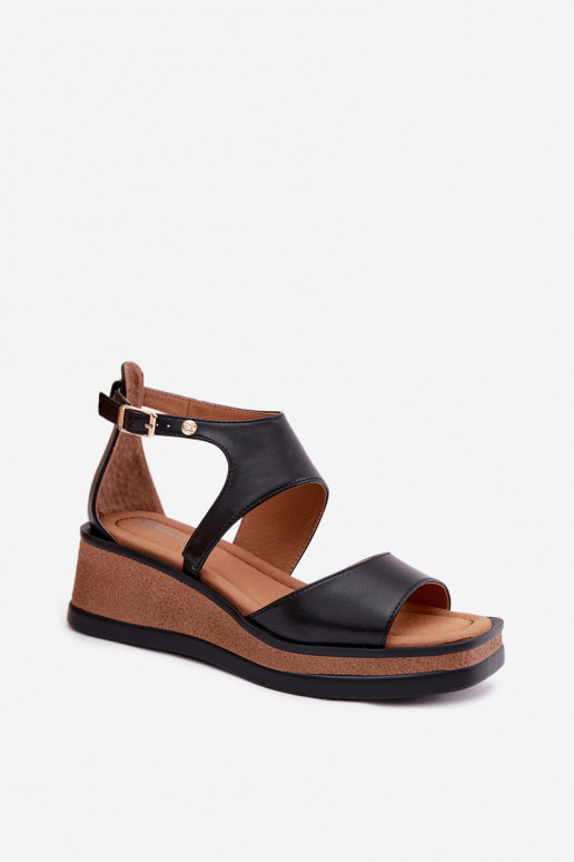 Platformové sandále Tai turiciejka K7471-01 čierne