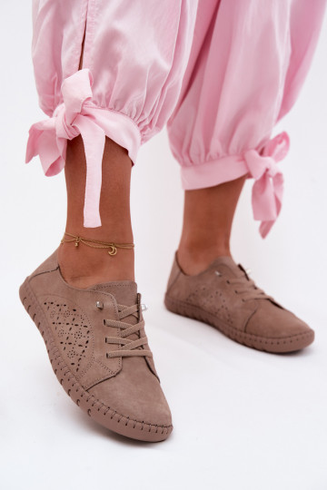 s prvkami prelamovania topánkyZapnutéturalnego zo semišuu béžová Flaria