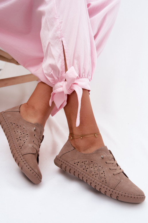 s prvkami prelamovania topánkyZapnutéturalnego zo semišuu béžová Flaria