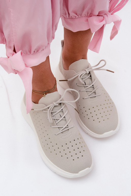 Prelamované topánky Športový štýl Tenisky model obuvi Dámske sivá Heressa