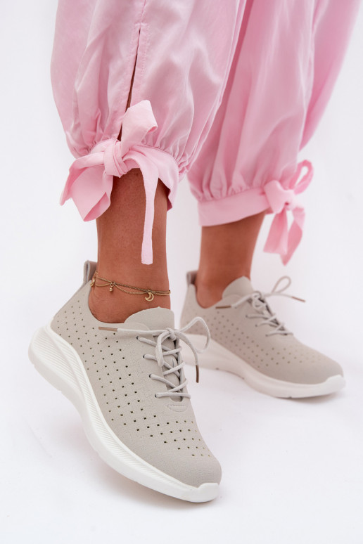 Prelamované topánky Športový štýl Tenisky model obuvi Dámske sivá Heressa