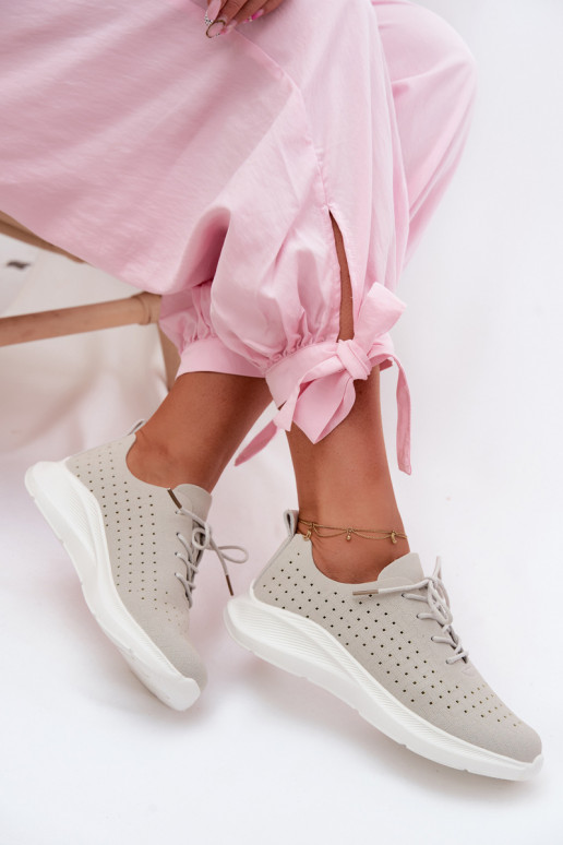 Prelamované topánky Športový štýl Tenisky model obuvi Dámske sivá Heressa