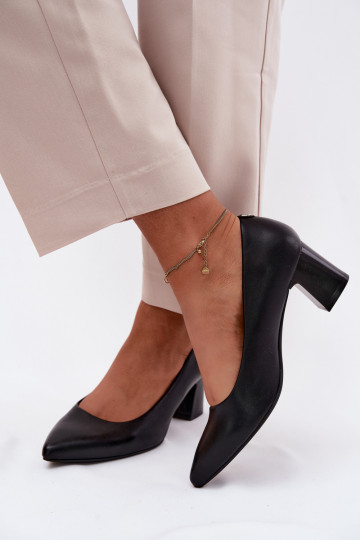 Topánky s podpätkami Sergio Leone PB413 čierna