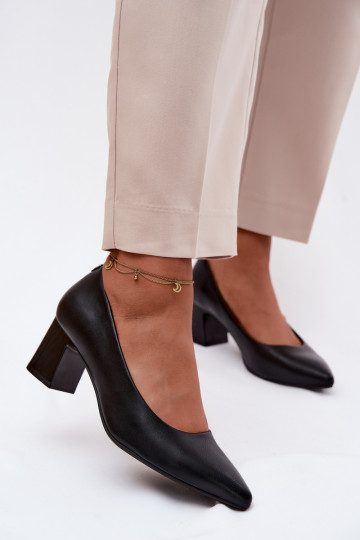 Topánky s podpätkami Sergio Leone PB413 čierna 2