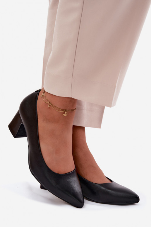 Topánky s podpätkami Sergio Leone PB413 čierna